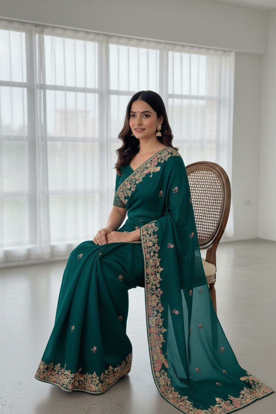 womens  party wear weeding wear rich look saree