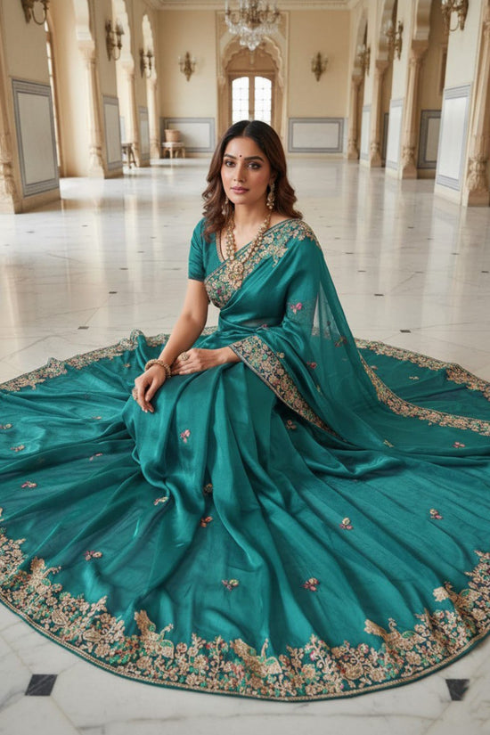 womens  party wear weeding wear rich look saree