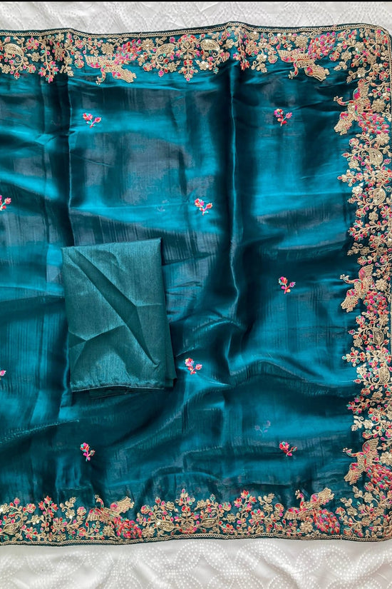 womens  party wear weeding wear rich look saree