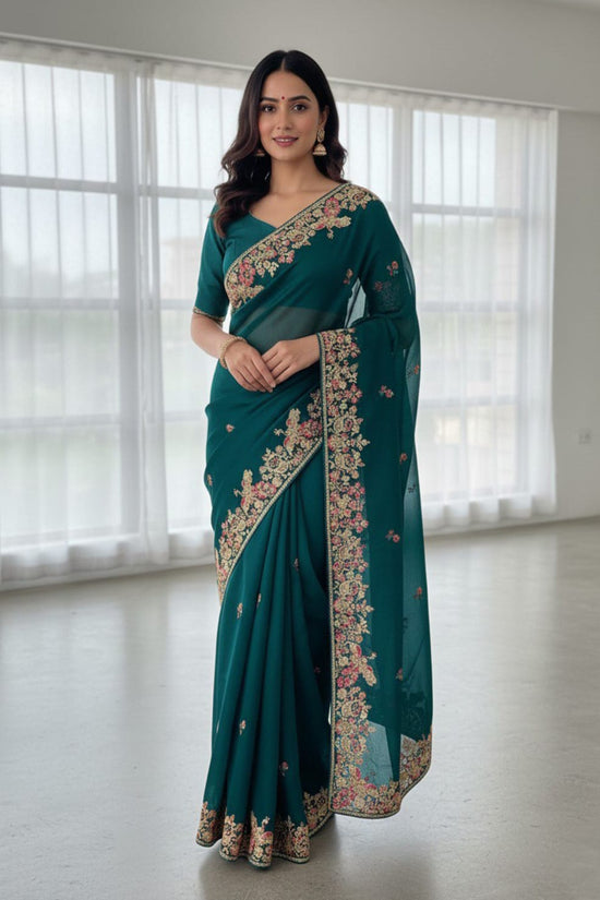 womens  party wear weeding wear rich look saree