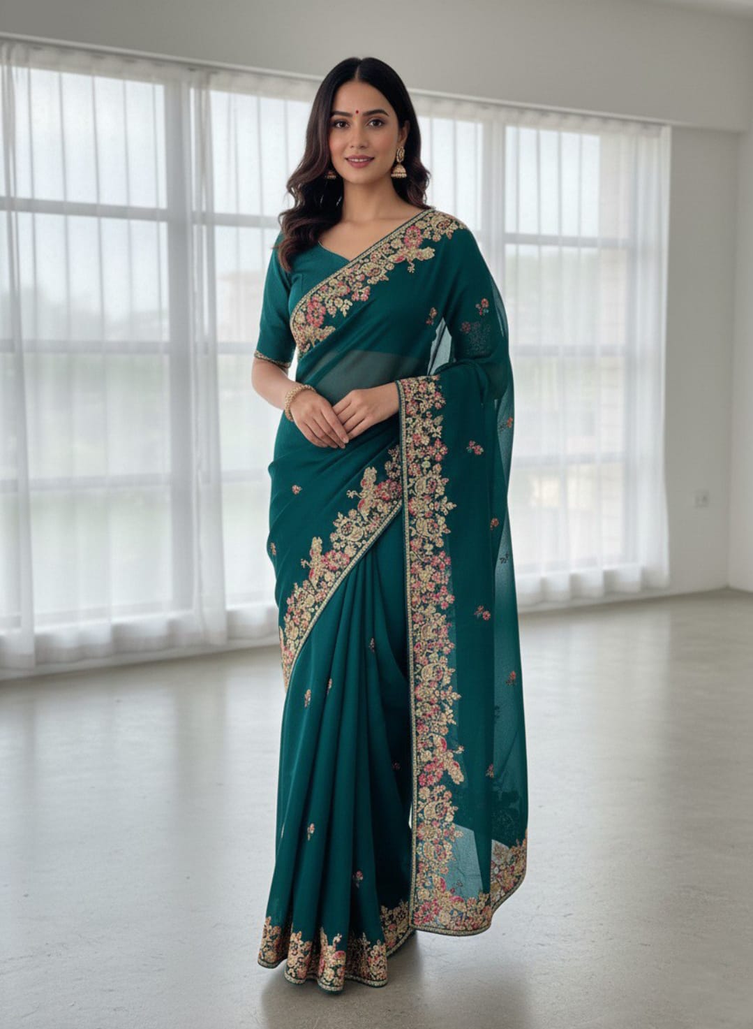 womens  party wear weeding wear rich look saree