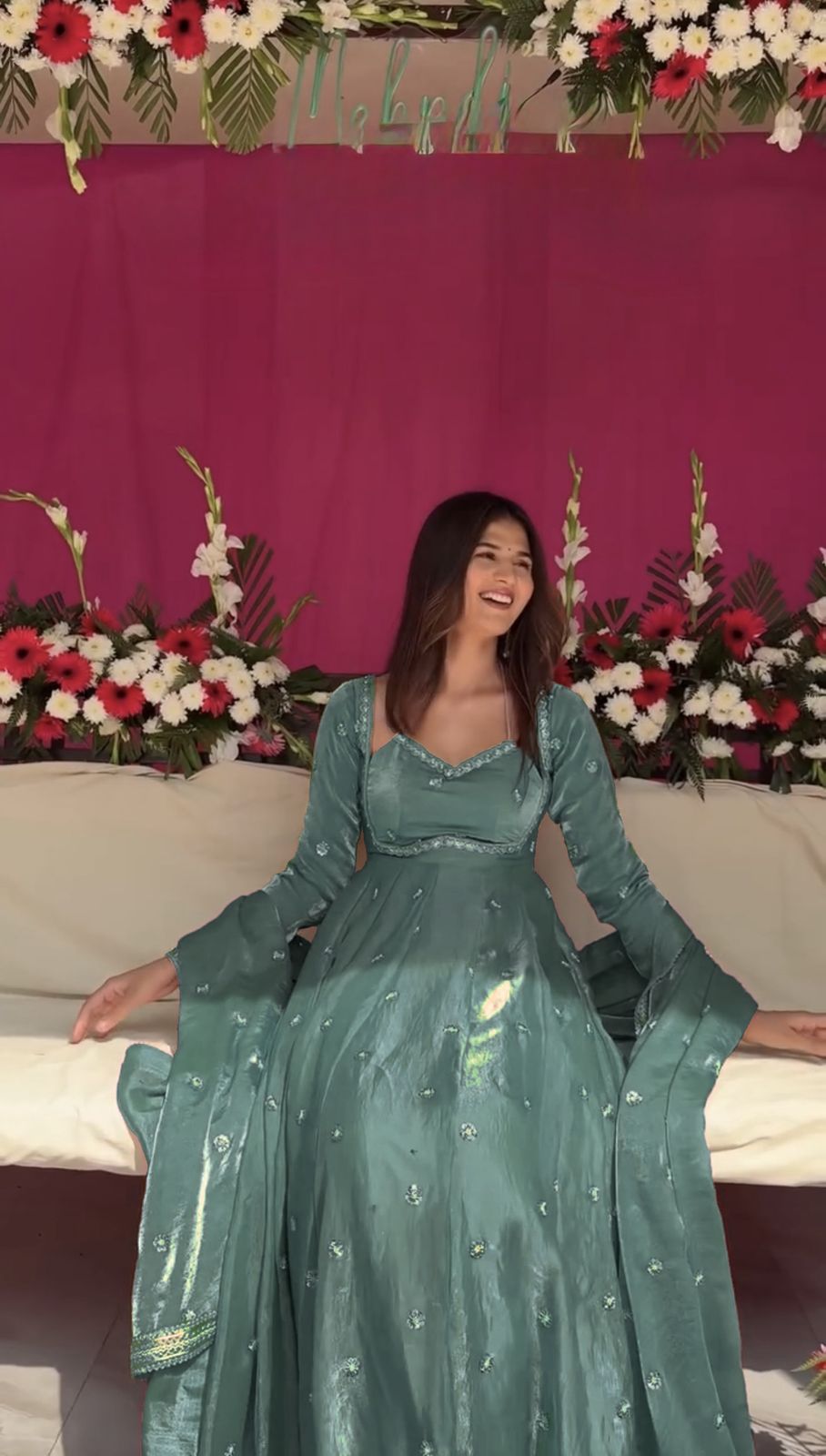 Elegance in Purple anarkali gown set