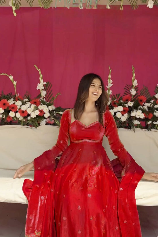 Elegance in Purple anarkali gown set