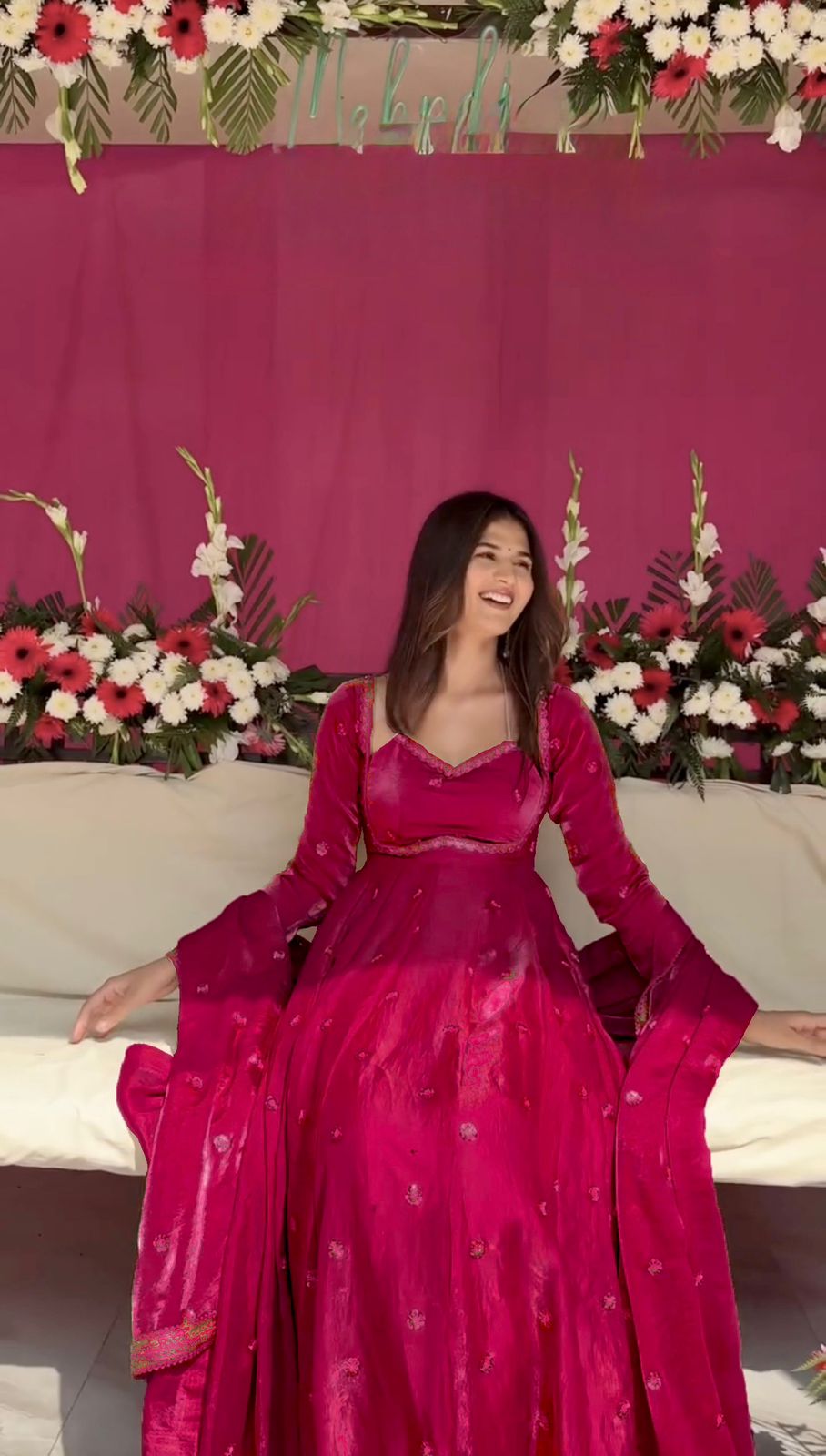 Elegance in Purple anarkali gown set