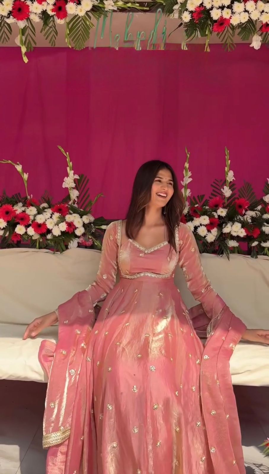 Elegance in Purple anarkali gown set