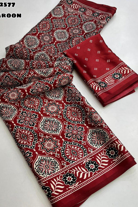 JAPAN SILK  PAITHNI AJRAKH SAREE