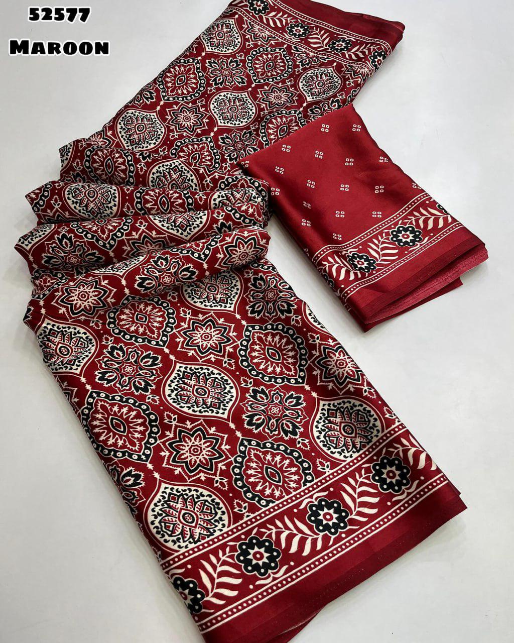 JAPAN SILK  PAITHNI AJRAKH SAREE