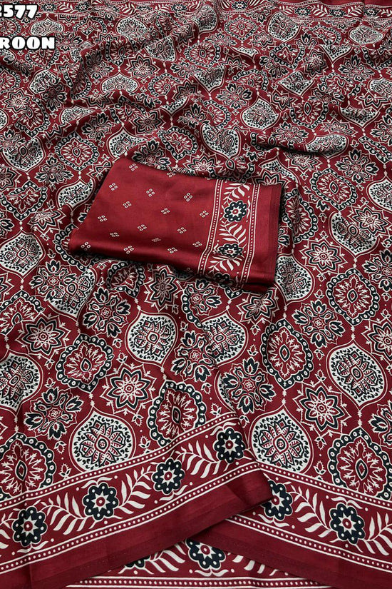 JAPAN SILK  PAITHNI AJRAKH SAREE