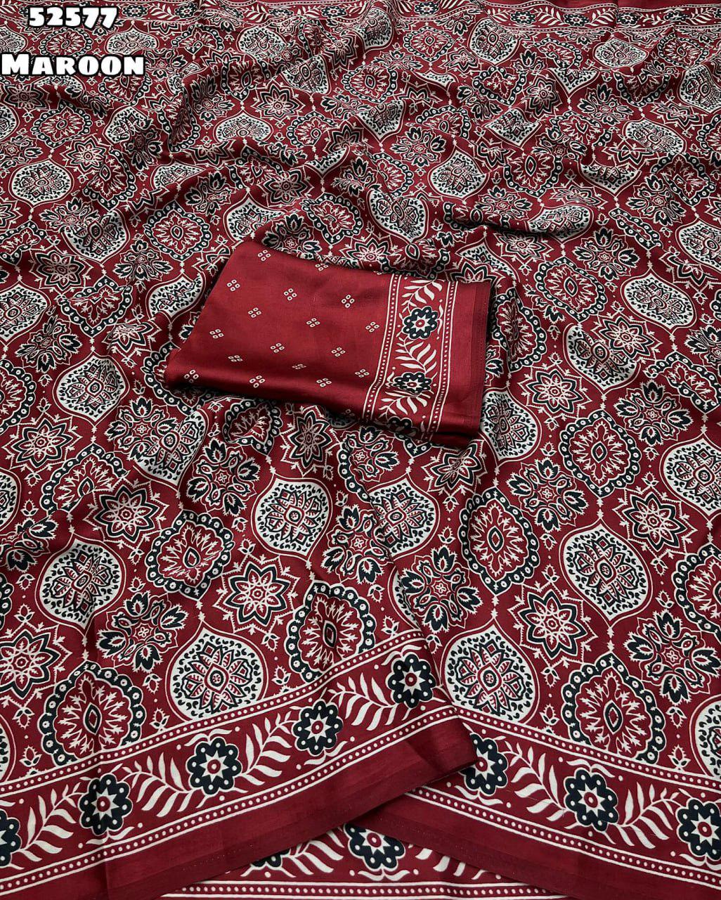 JAPAN SILK  PAITHNI AJRAKH SAREE