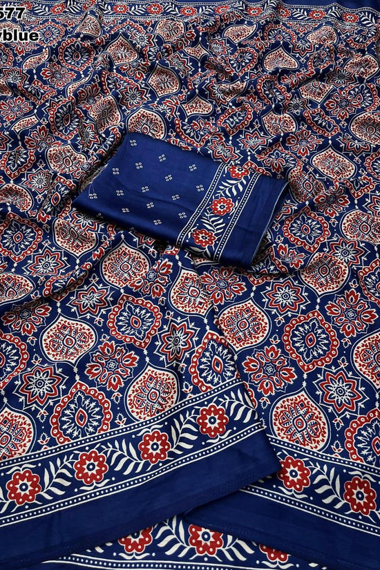 JAPAN SILK  PAITHNI AJRAKH SAREE