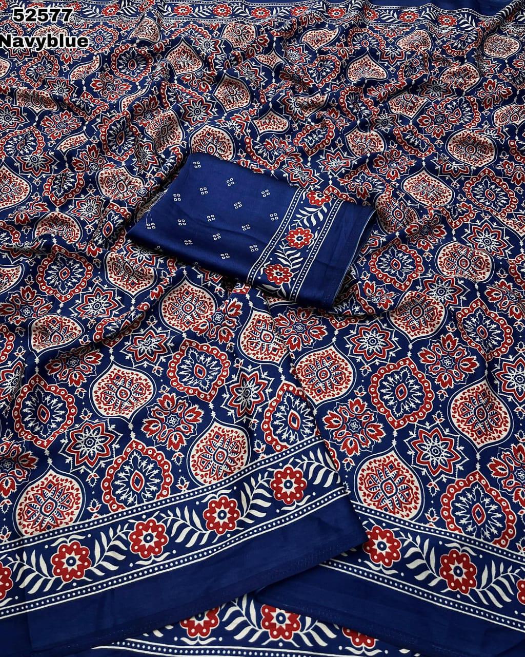 JAPAN SILK  PAITHNI AJRAKH SAREE