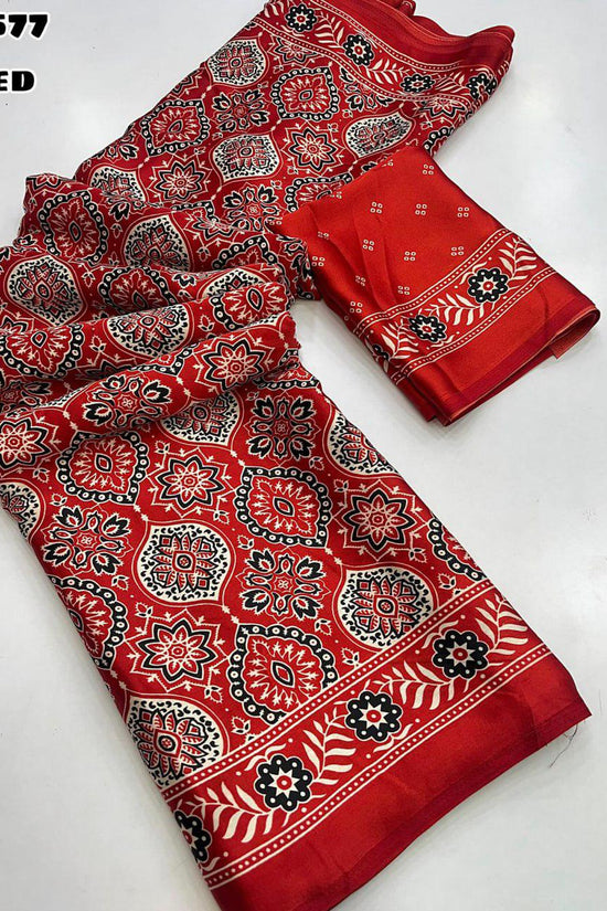 JAPAN SILK  PAITHNI AJRAKH SAREE