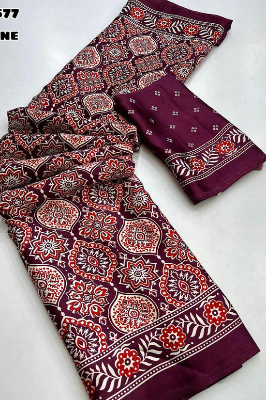 JAPAN SILK  PAITHNI AJRAKH SAREE