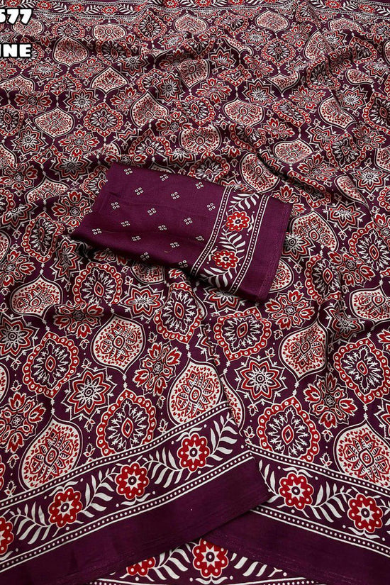 JAPAN SILK  PAITHNI AJRAKH SAREE