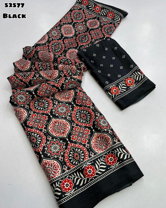 JAPAN SILK  PAITHNI AJRAKH SAREE