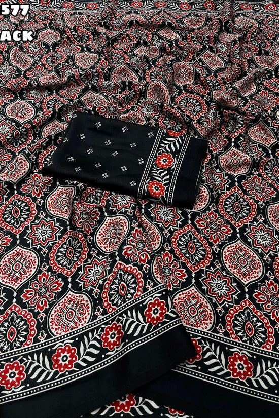 JAPAN SILK  PAITHNI AJRAKH SAREE