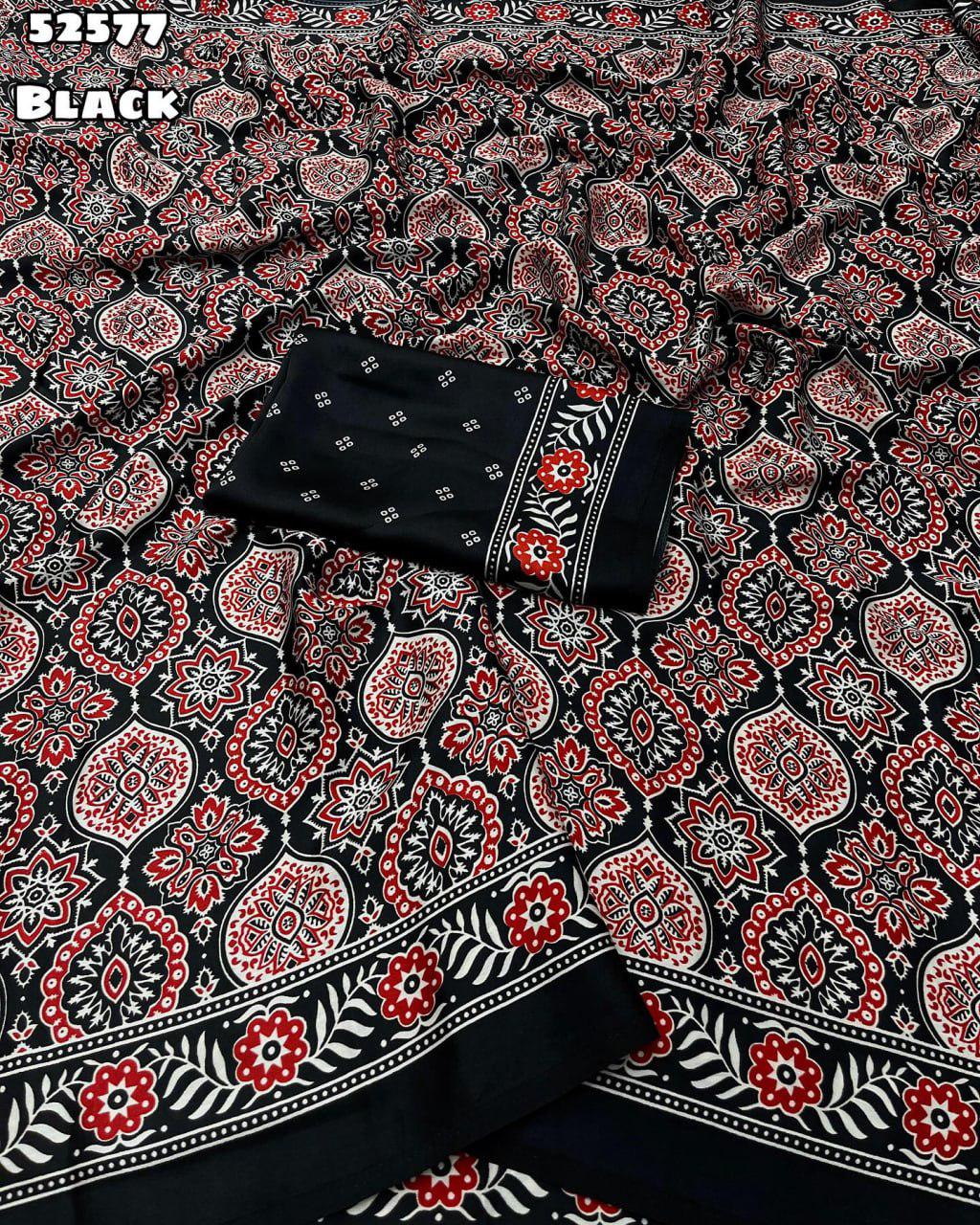 JAPAN SILK  PAITHNI AJRAKH SAREE