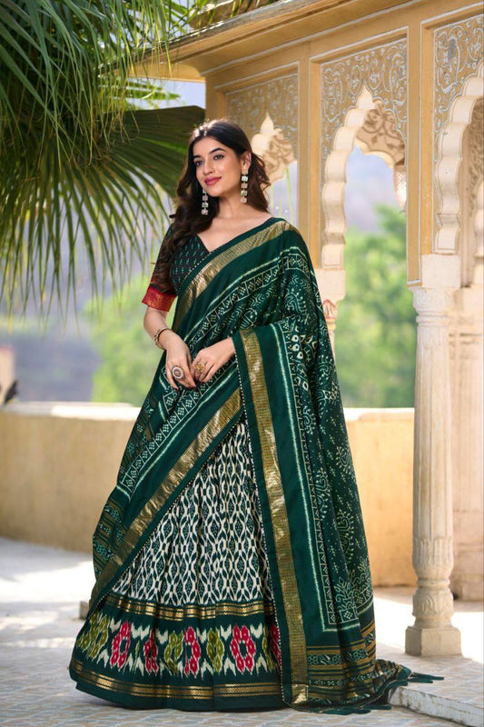 Patola print With Foil Work Lehenga Choli