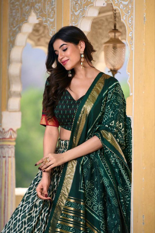 Patola print With Foil Work Lehenga Choli
