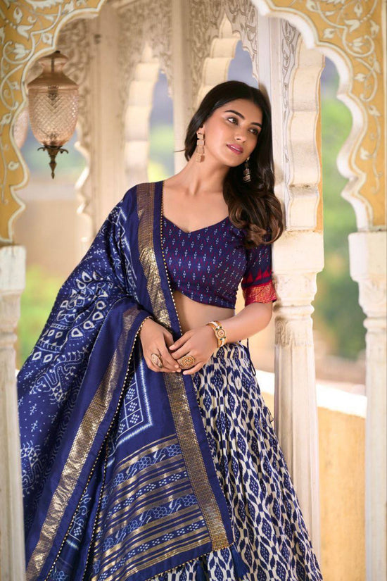 Patola print With Foil Work Lehenga Choli