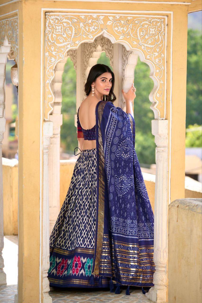 Patola print With Foil Work Lehenga Choli