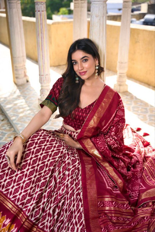 Patola print With Foil Work Lehenga Choli