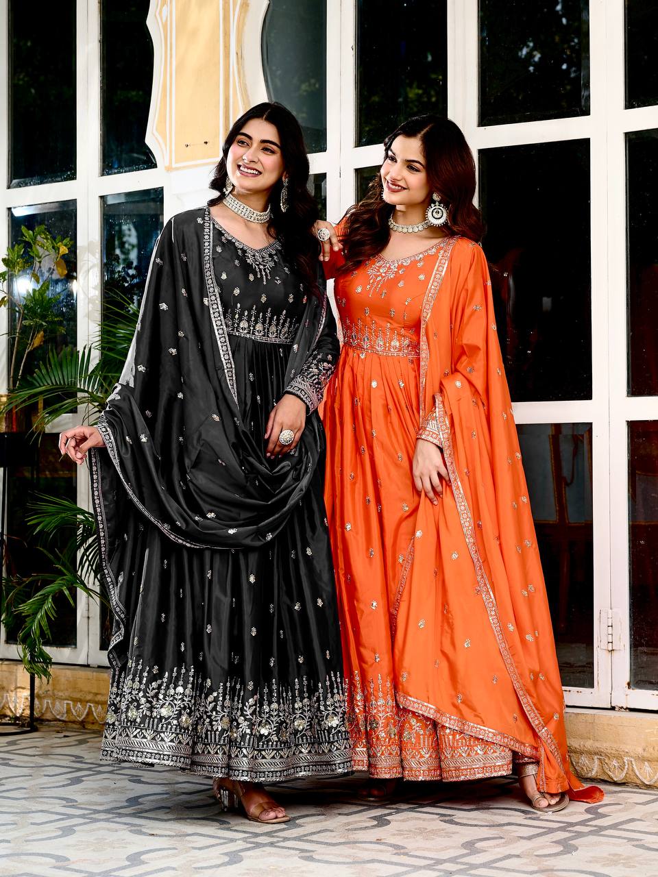 American Silk Two Pic Party & Weeding Wear Gown