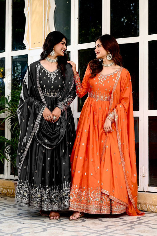 American Silk Two Pic Party & Weeding Wear Gown