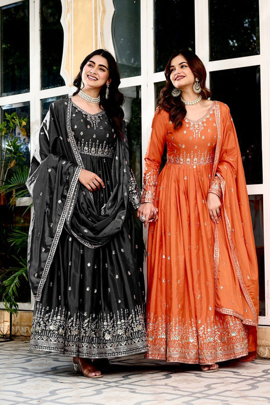 American Silk Two Pic Party & Weeding Wear Gown