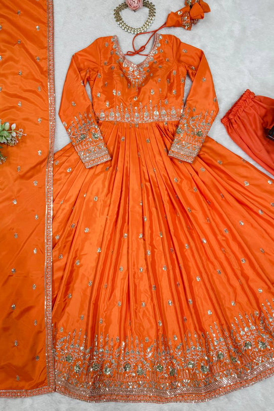 American Silk Two Pic Party & Weeding Wear Gown