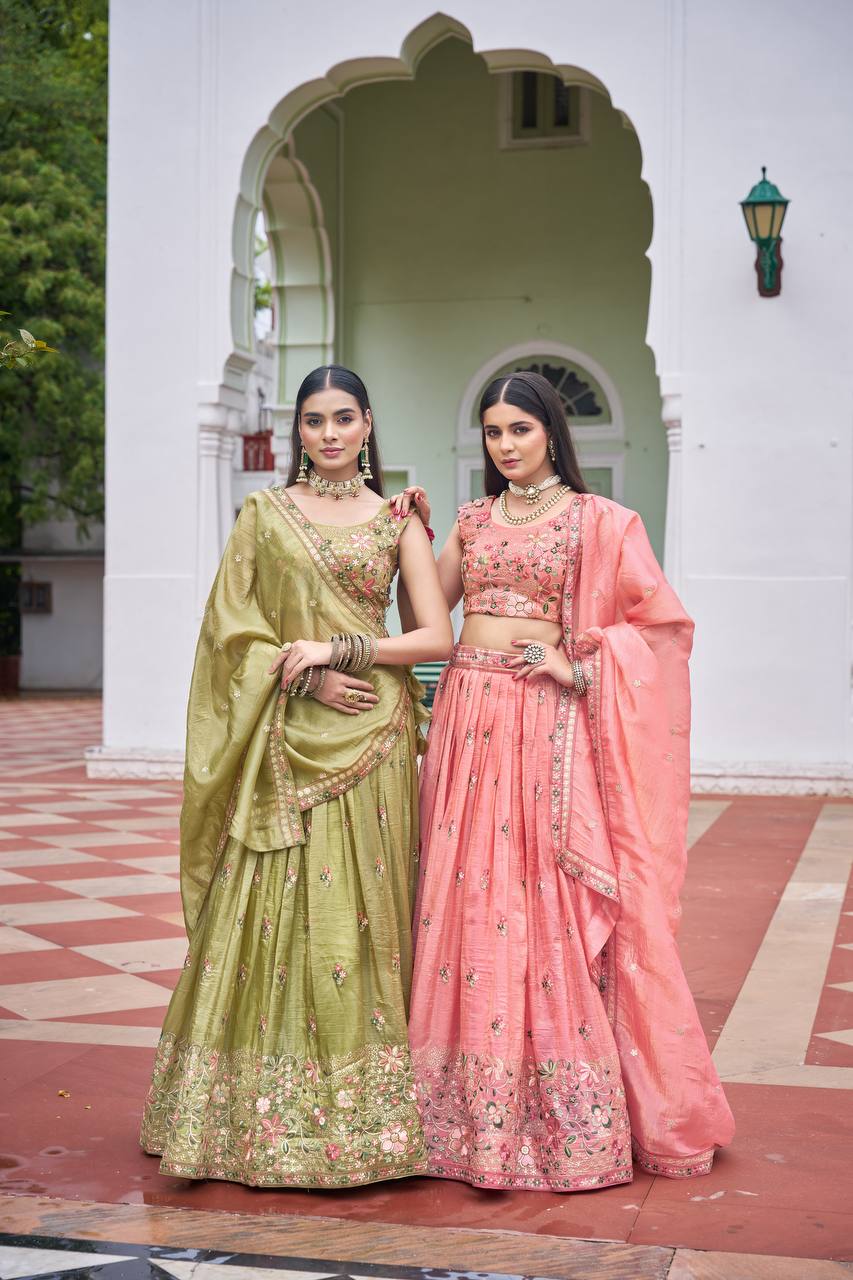 Royal Blush Pink Party Wear & Weeding Wear Lehenga Choli