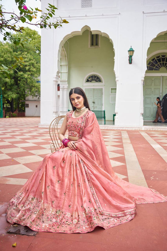 Royal Blush Pink Party Wear & Weeding Wear Lehenga Choli