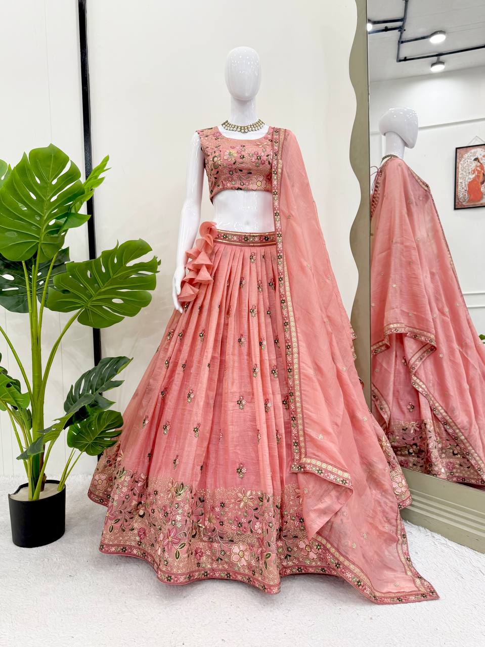 Royal Blush Pink Party Wear & Weeding Wear Lehenga Choli