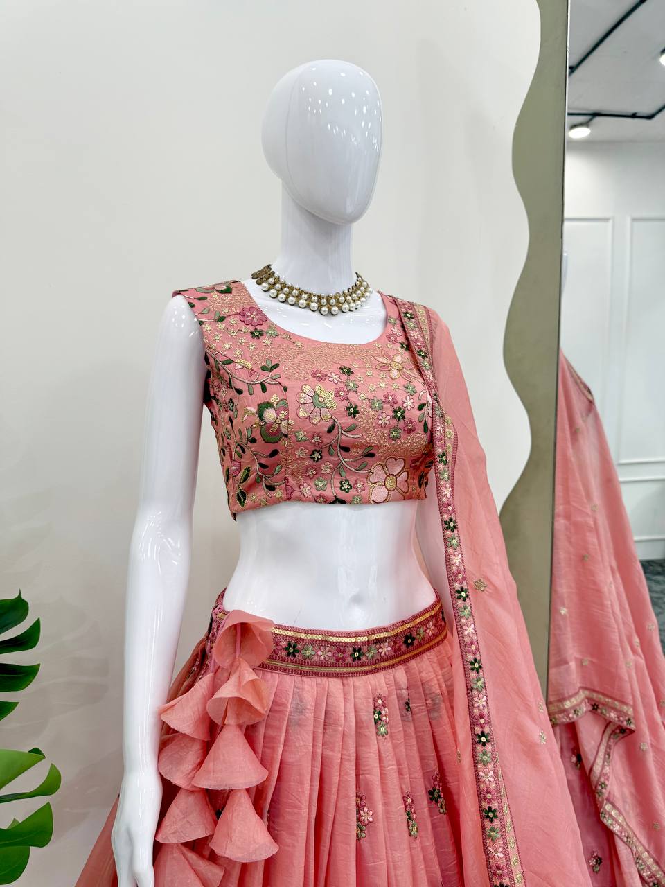 Royal Blush Pink Party Wear & Weeding Wear Lehenga Choli