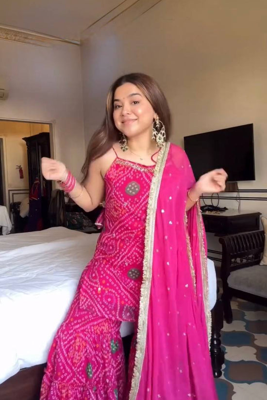 Classic Ethnic Bandhani  Sharara out fit *