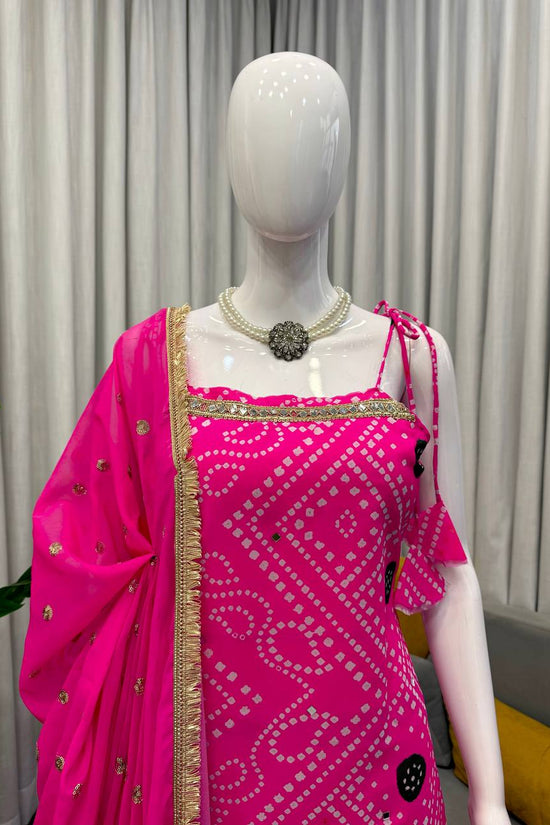 Classic Ethnic Bandhani  Sharara out fit *