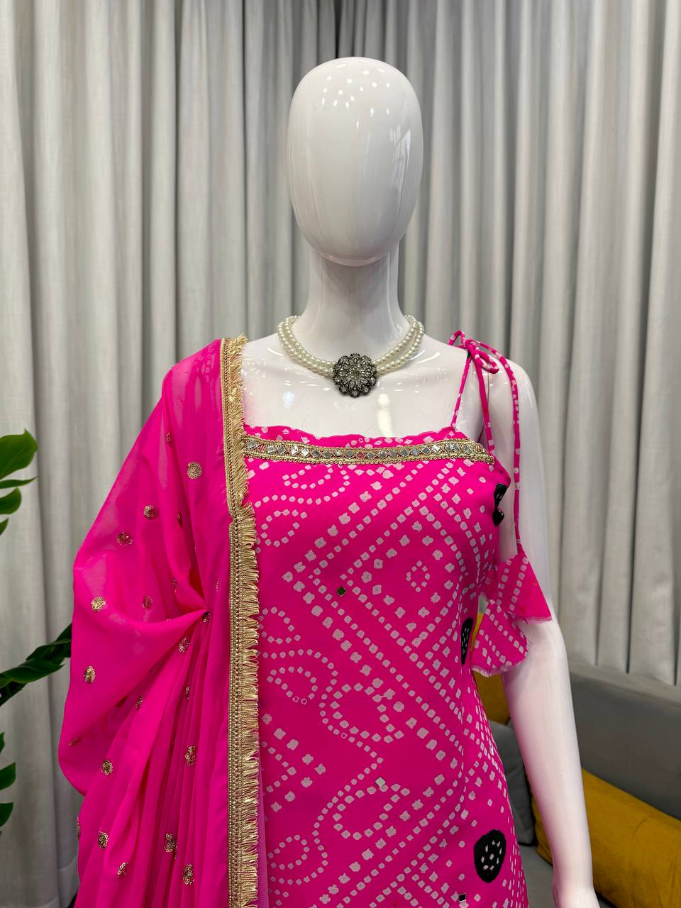 Classic Ethnic Bandhani  Sharara out fit *