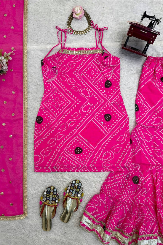 Classic Ethnic Bandhani  Sharara out fit *