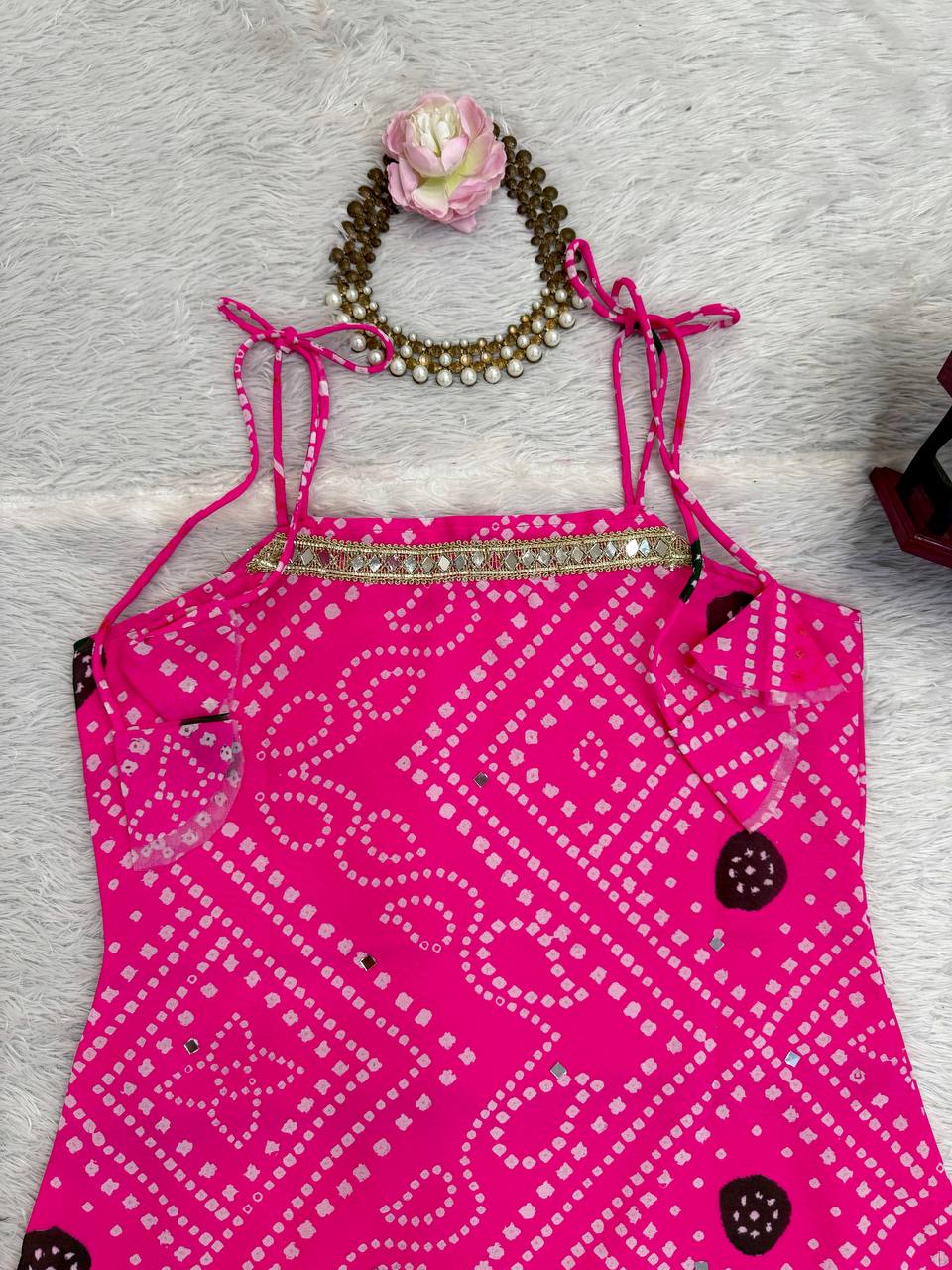 Classic Ethnic Bandhani  Sharara out fit *