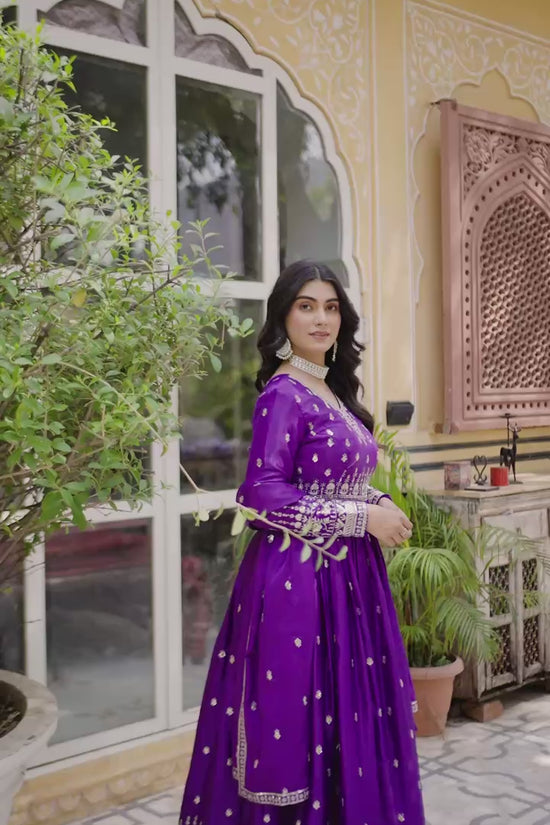 American Silk Two Pic Party & Weeding Wear Gown