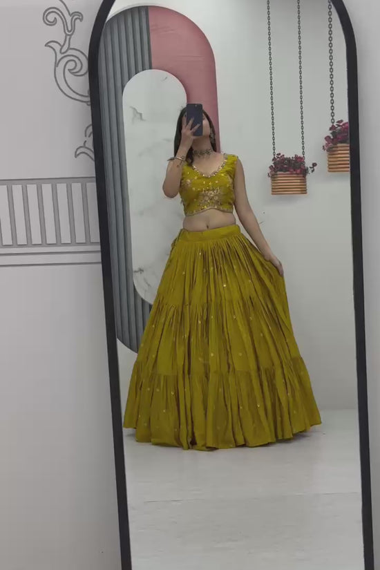 Classic Royal  Lehenga with Floral Embroidery”