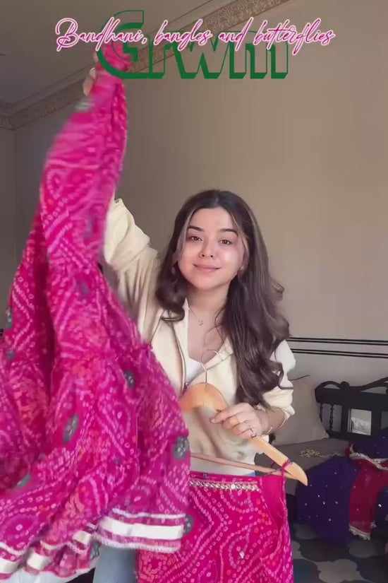 Classic Ethnic Bandhani  Sharara out fit *