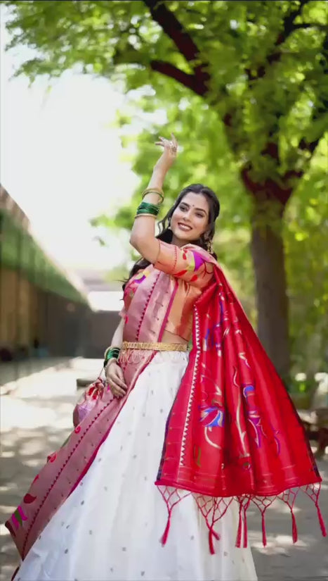 Trendy and Traditional Paithani  Lehenga  Choli