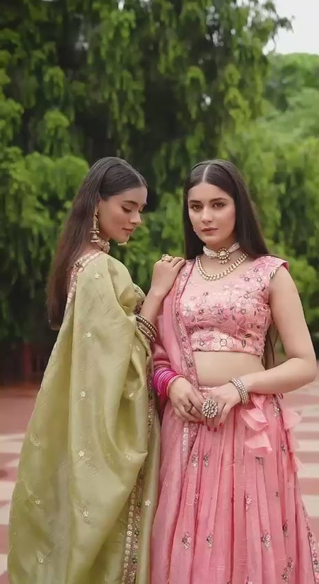 Royal Blush Pink Party Wear & Weeding Wear Lehenga Choli