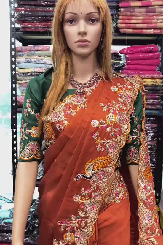 Party Wear Soft Rangoli Silk Saree