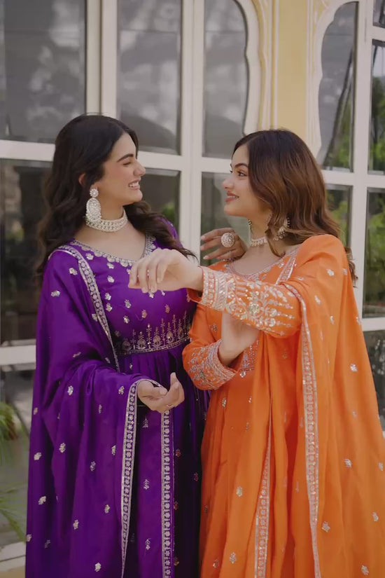 American Silk Two Pic Party & Weeding Wear Gown