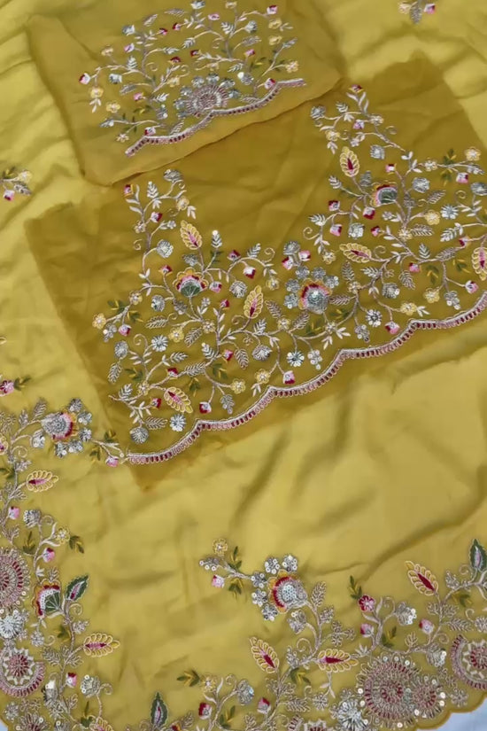 Wedding Special Party Wear Soft Star Georgette Saree