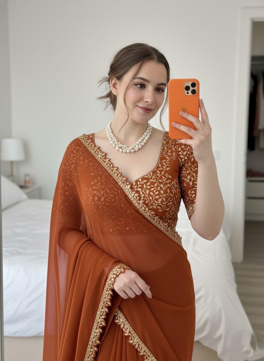 Party Wear Soft Rangoli Silk Saree