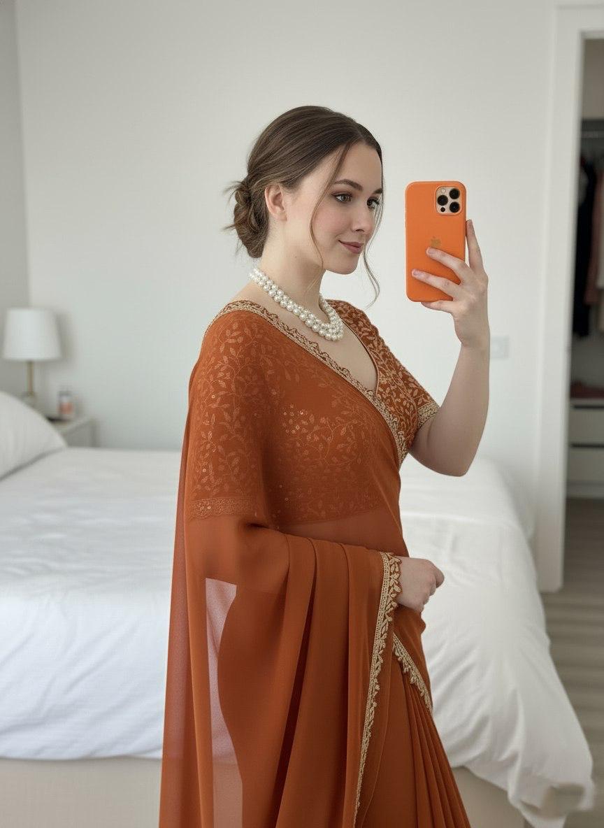 Party Wear Soft Rangoli Silk Saree