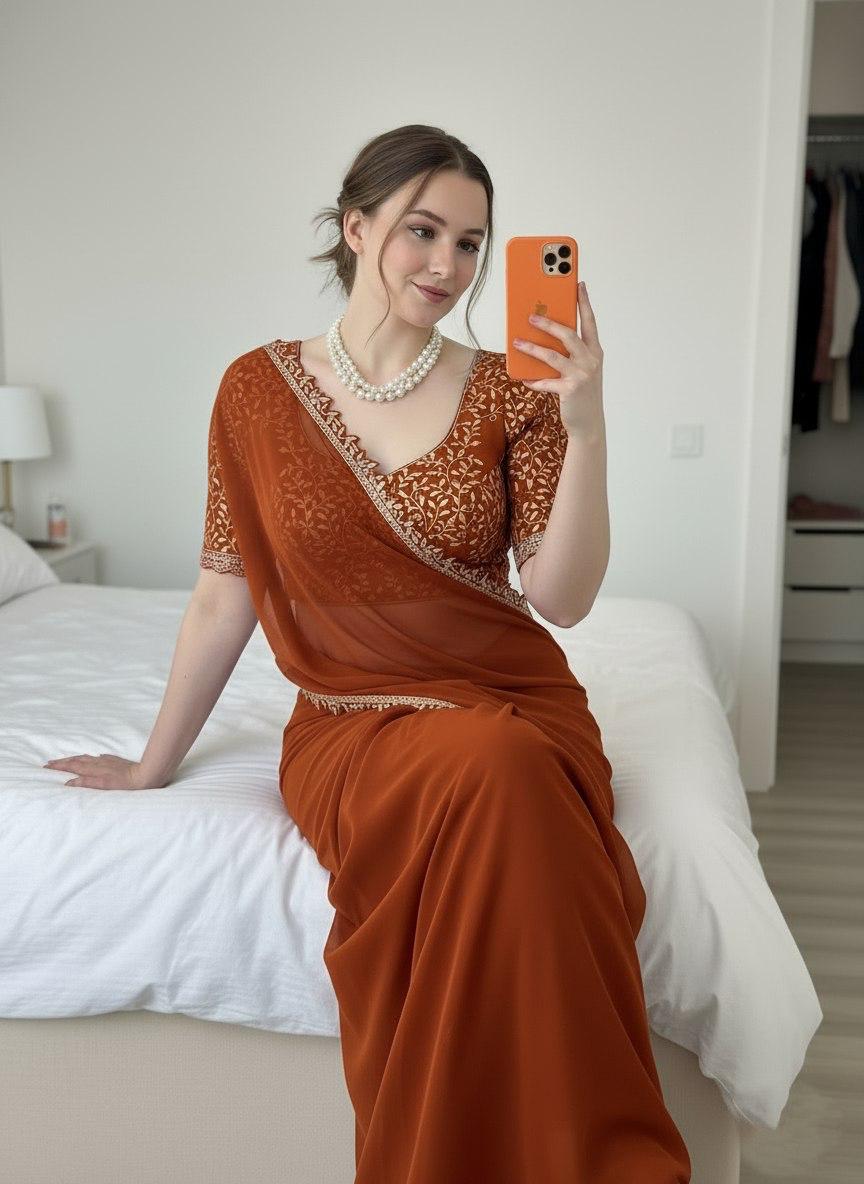 Party Wear Soft Rangoli Silk Saree